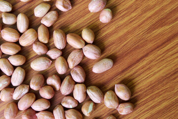 groundnuts on wood