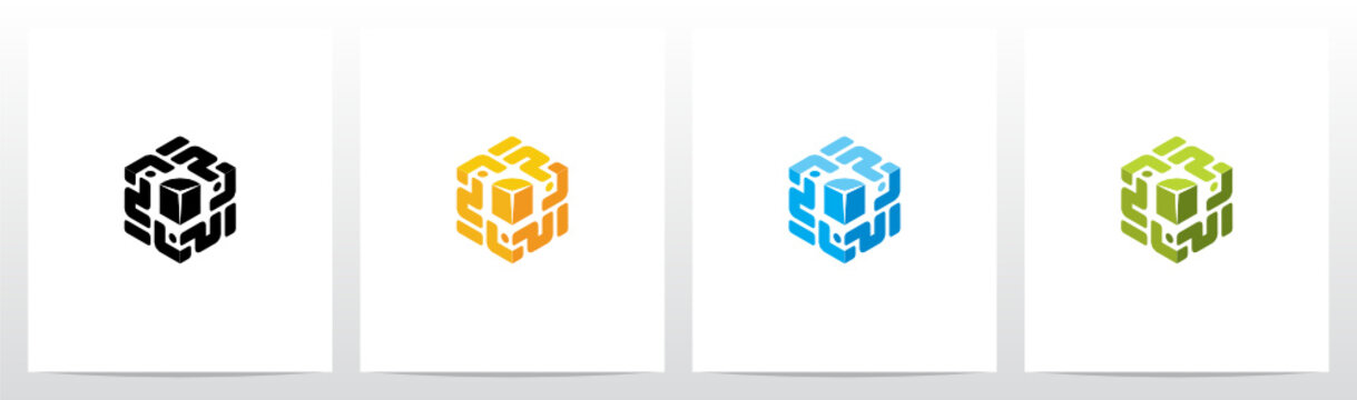 Abstract Digital Cube Logo Design