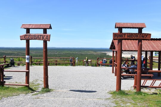 Pustynia Błędowska, park krajobrazowy Orlich Gniazd, w Małopolsce, punkt widokowy Czubatka,