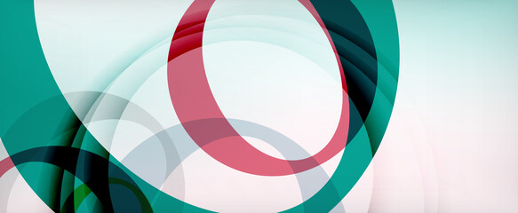 Ring geometric shapes, o letter repetition wallpaper. Abstract background for business or technology presentations, internet posters or web brochure covers