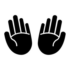 pray to god and religion symbol. prayer hand gesture sign icon vector