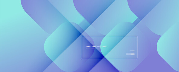 Square shapes composition geometric abstract background. 3D shadow effects and fluid gradients. Modern overlapping forms