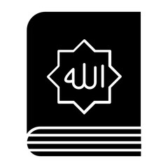 Quran muslim religion. islamic book icon vector