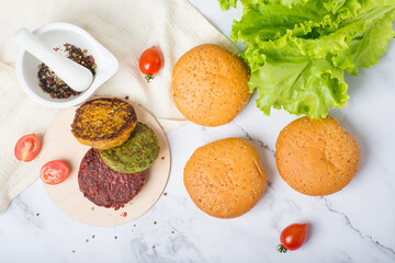 making a vegan burger with vegan cutlets