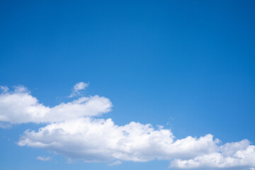 【空】白い雲と青空【背景】