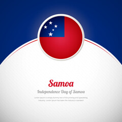 Obraz premium Samoa happy independence day with creative colorful country flag background