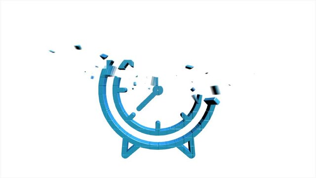 Office icon. Web 3D pixel icon set. Office, great design for any purposes. Motion graphics.