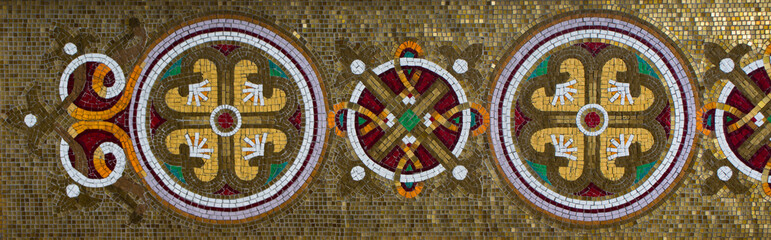 multicolored intricate mosaic,оriental mosaic decoration 