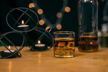 whiskey glass beautiful night