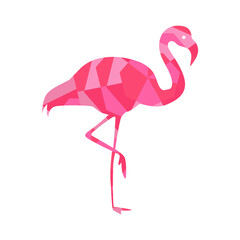 cute pink flamingo bird Silhouette