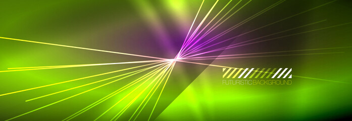 Neon dynamic beams vector abstract wallpaper background. Wallpaper background, design templates for business or technology presentations, internet posters or web brochure covers