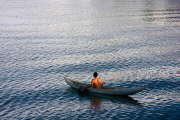 Fototapeta premium Boat,Coastal town of Vinh Hy, Vietnam, Southeast Asia