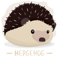 Cute cartoon hedgehog premium vector