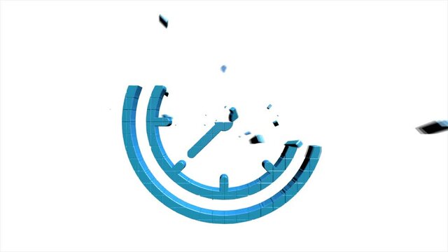 Office icon. Web 3D pixel icon set. Office, great design for any purposes. Motion graphics.