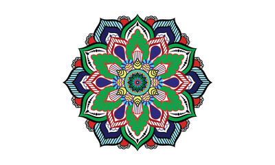 Printable colorfull mandala design eps file