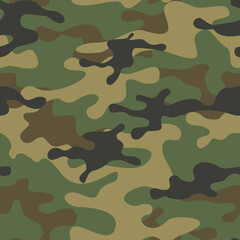 Camouflage seamless pattern modern. Abstract camo. Military texture. Print on fabric. Vector illustration