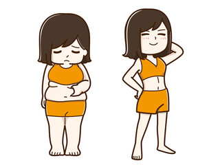 ダイエットビフォーアフター　正面セット
