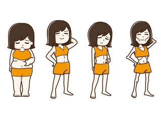 いろいろな体型の女性セット
