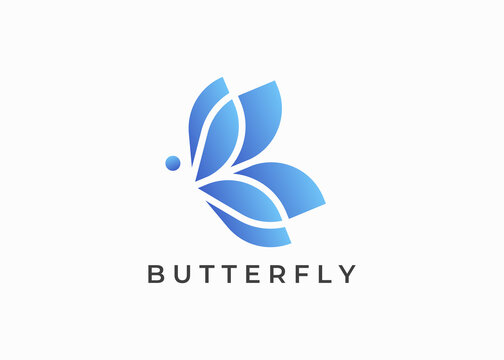 Premium Vector | Logo triangle butterfly transform to digital business  vector