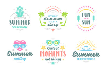 Summer holidays typography inspirational quotes or sayings design
