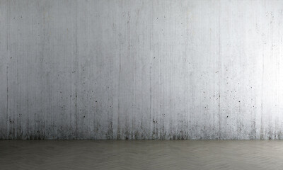 Empty living room interior wall mock up in warm neutrals on empty concrete wall background. 3D rendering