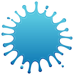 Blue water splash shape vector illustration