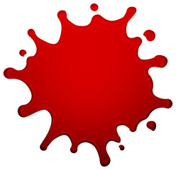 Fototapeta na wymiar Red blood splash shape vector illustration