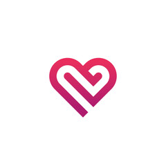 Heart symbol logo icon. Health care logotype icon. Dating logo. Vector template.