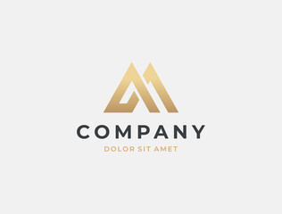 Letter M logo template. Modern elegant logotype. 

