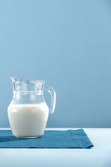 Fresh milk and background with free space for your decoration 