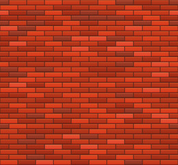 Fototapeta na wymiar Old Red Brick Wall Seamless Pattern. Vector