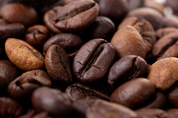 Background of Arabica coffee beans.