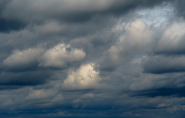 beautiful dark dramatic sky with stormy clouds before the rain