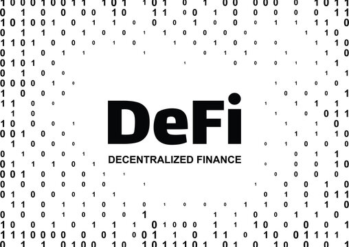 Decentralized Finance Symbol, DeFi Minimal Icon, Concept