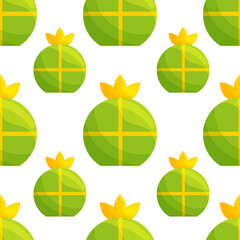 Seamless pattern with flat present boxes.