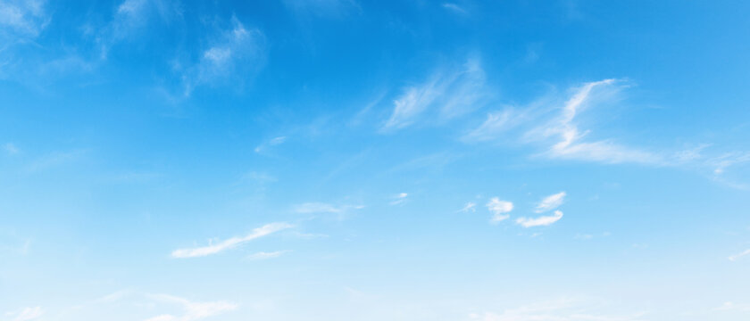 panorama blue sky background with white cloud