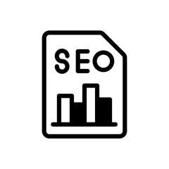 Seo Graph Vector Solid Icon. EPS 10 File 