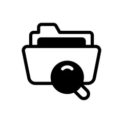 Search in Folder Vector Solid Icon. EPS 10 File 