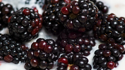 Brombeeren mit Joghurt Makro