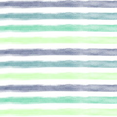 Blue-Green Shades Watercolor Brush Stripes