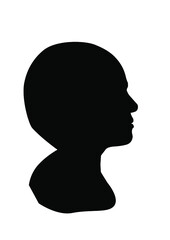 Profile vector drawing of a person