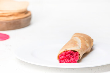 Blinis (crepes with red caviar typical of the Russian carnival)