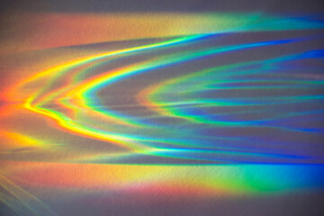 Prism Rainbow Water Reflections on Grey Background Overlay