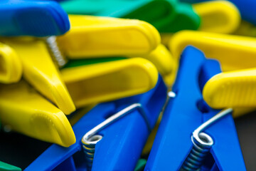 Clothespins as background or texture