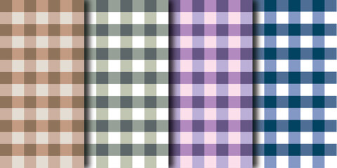 seamless patterns in  4 monochromatic colour schemes 