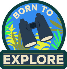 Vector cute explorer badge designs for kids.