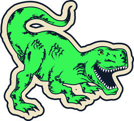 vector dinosaur print or badge design