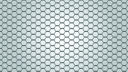 Seamless texture gray hex grid on white, Stock vector