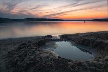 Jezioro Chańcza - zachód słońca