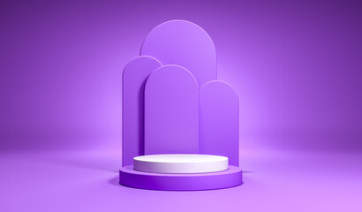 Product setting 3d podium colorful pastel abstract minimalistic geometry, geometric shape's interior, object placement, abstract background room, 3d rendering 3d Illustration wood panel box display